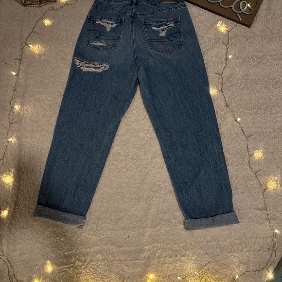 American Eagle Fall Plaid Long Jeans - Picture 2 of 4